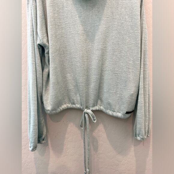 DKNY JEANS | Pale Blue Lightweight Cowl Neck Drawstring Pullover Sweater | XL - Picture 4 of 7